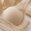 Oxygen-friendly, traceless, fully fixed cup bra, black beige, white, light pink, champagne white, lace, small flowers, green plant perfume bottle Application Scenario